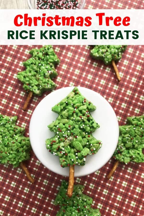 Easy No-Bake Christmas Tree Rice Krispies Treats for Holidays